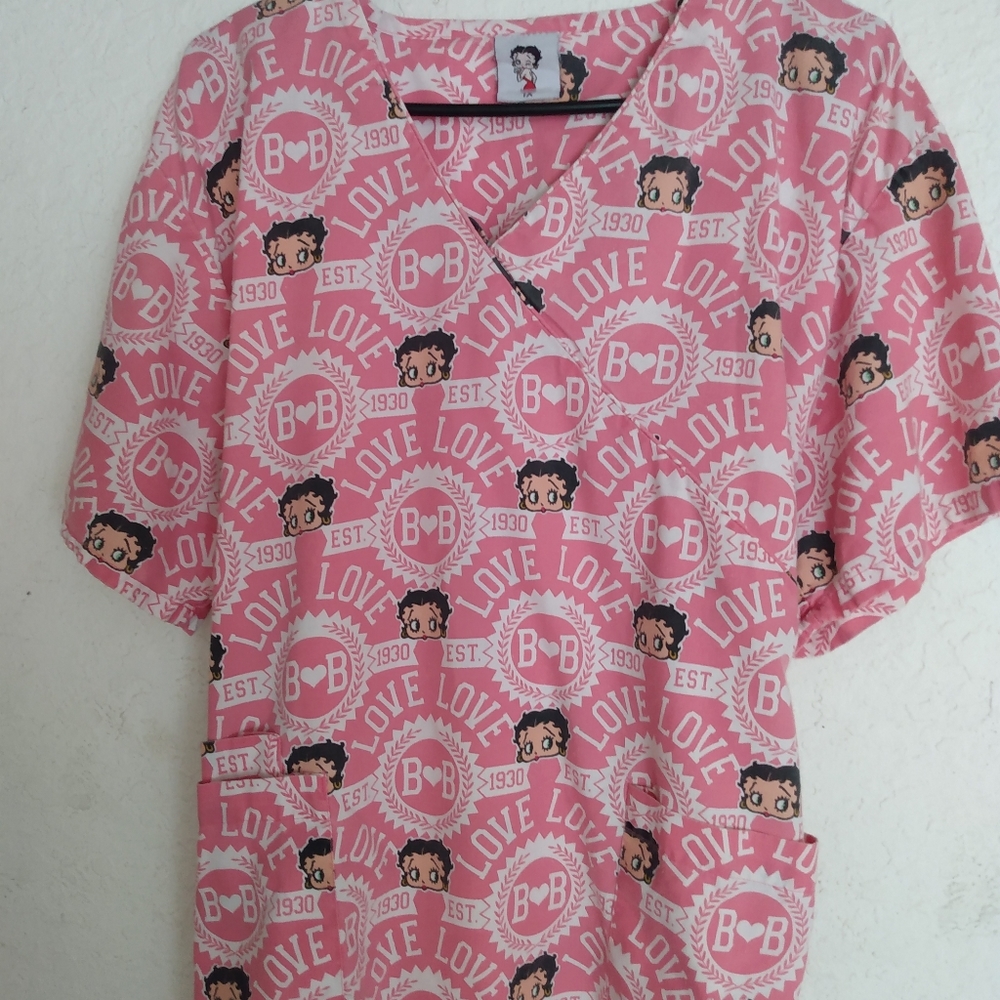 Betty Boop Scrub Top